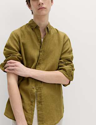 Pure Linen Garment Dye Shirt
