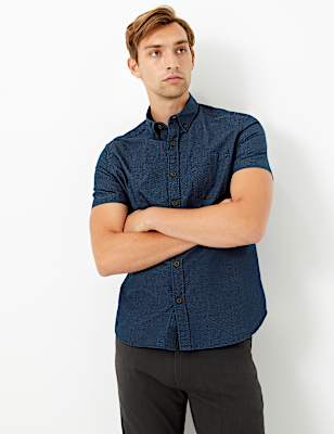 Cotton Dot Textured Shirt