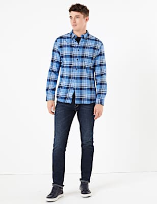 Pure Cotton Check Flannel Shirt