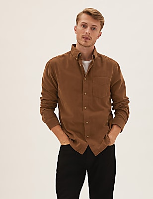 Pure Cotton Garment Dyed Corduroy Shirt