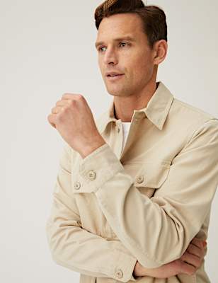 Pure Cotton Utility Overshirt
