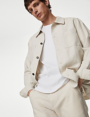 Linen Blend Overshirt