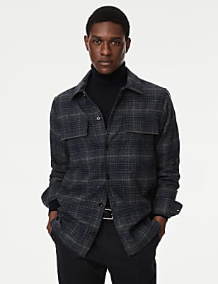 Textured Check Overshirt