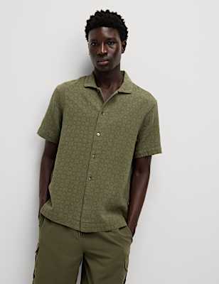 Easy Iron Pure Cotton Textured Shirt