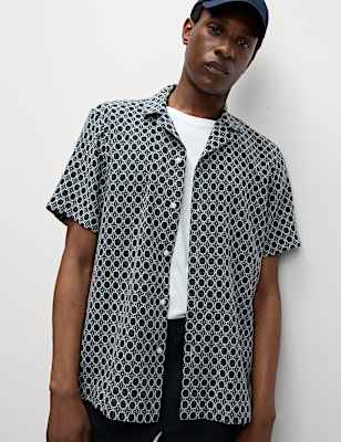 Cotton Rich Jacquard Shirt