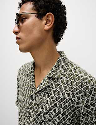 Cotton Rich Jacquard Shirt