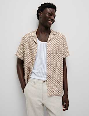 Cotton Rich Jacquard Shirt