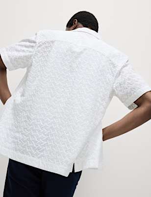 Regular Fit Short Sleeve Embroidered Shirt