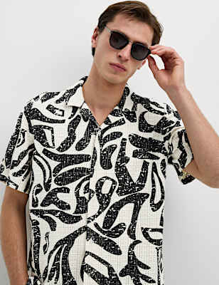 Regular Fit Abstract Print Short Sleeve Shirt