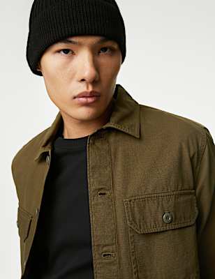 Pure Cotton Utility Overshirt