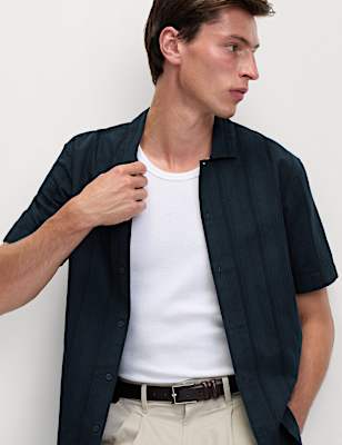 Regular Fit Cotton Rich Short Sleeve Shirt