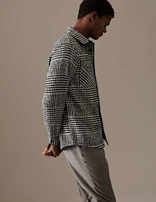 Check Overshirt with Wool