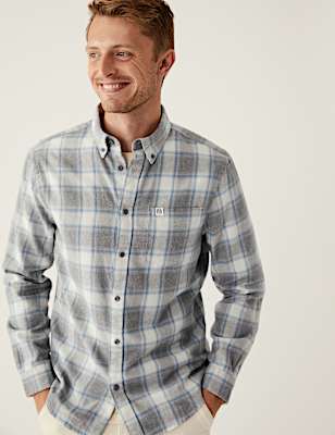 Flannel Brushed Cotton Check Shirt