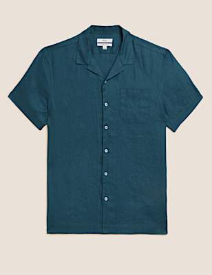 Linen Rich Cuban Collar Shirt
