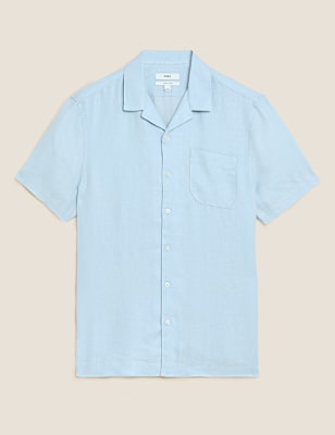 Linen Rich Cuban Collar Shirt