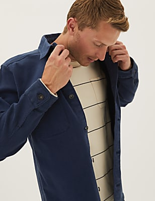 Cotton Rich Denim Overshirt