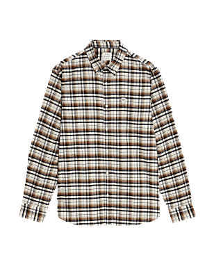 Easy Iron Pure Cotton Check Oxford Shirt