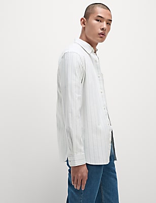 Pure Cotton Striped Oxford Shirt