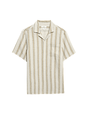 SS Linen Blend Stripe