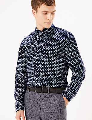 Pure Cotton Paisley Print Shirt