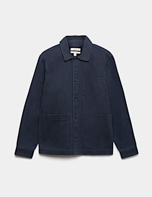 Regular Fit Pure Cotton Twill Overshirt