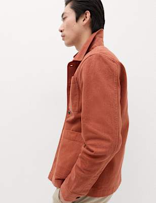 Regular Fit Pure Cotton Twill Overshirt
