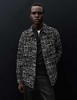 Regular Fit Wool Blend Textured Overshirt