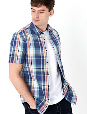 Pure Cotton Check Shirt