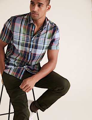 Pure Cotton Checked Shirt