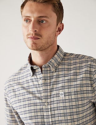 Pure Cotton Gingham Check Oxford Shirt