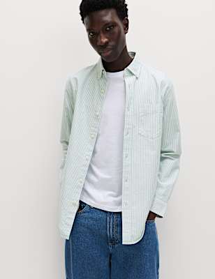 Ultimate Pure Cotton Striped Oxford Shirt