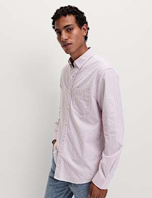 Ultimate Pure Cotton Striped Oxford Shirt