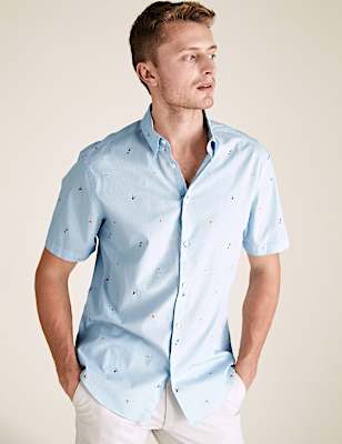 Pure Cotton Cocktail Print Shirt