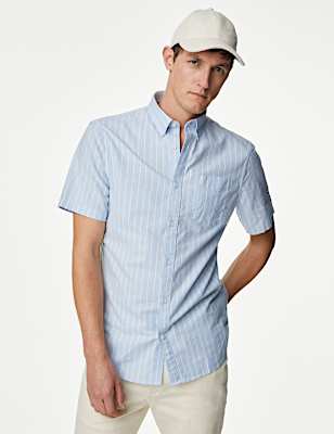 Pure Cotton Striped Oxford Shirt