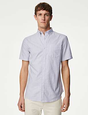 Pure Cotton Striped Oxford Shirt