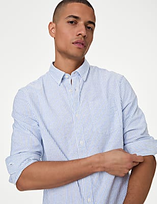 Pure Cotton Striped Oxford Shirt