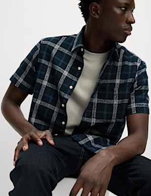 Regular Fit Pure Cotton Check Shirt