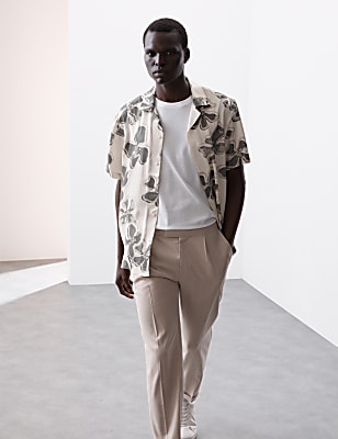 Floral Cuban Collar Shirt