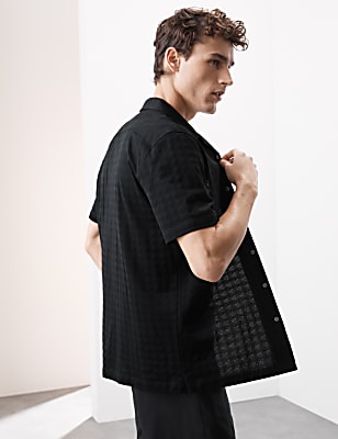 Pure Cotton Cuban Collar Shirt