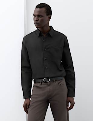 Lyocell Blend Regular Fit Shirt