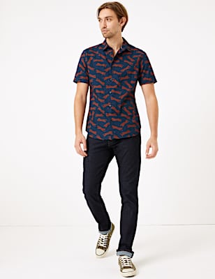 Pure Cotton Tiger Print Shirt