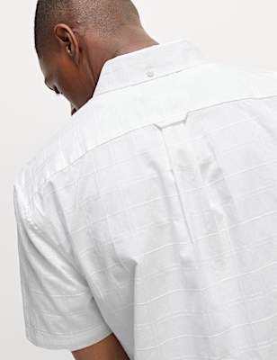 Easy Iron Pure Cotton Textured Shirt