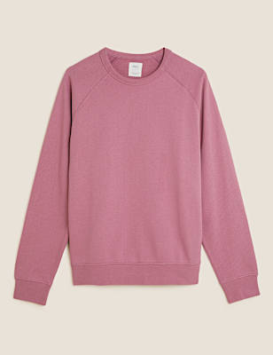 Pure Cotton Raglan Crew Neck Sweatshirt