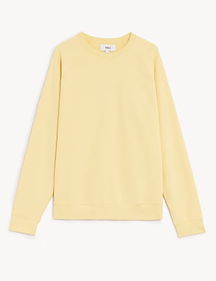Pure Cotton Raglan Crew Neck Sweatshirt