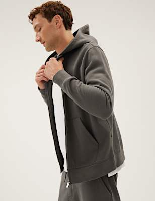 Pure Cotton Zip Through Hoodie