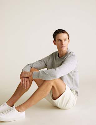 Pure Cotton Drawstring Jersey Shorts