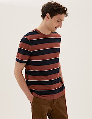 Pure Cotton Striped T-Shirt