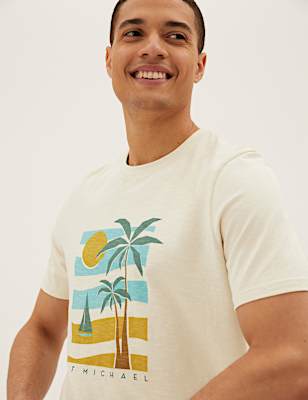 Pure Cotton St Michael Graphic T-Shirt