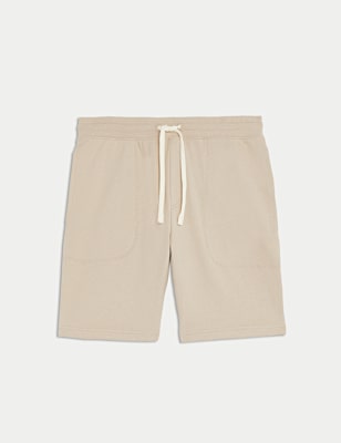 Pure Cotton Drawstring Jersey Shorts