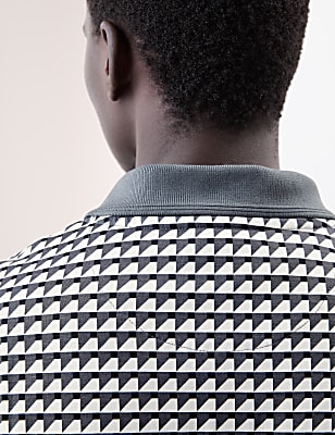 Pure Supima&reg; Cotton Geometric Polo Shirt